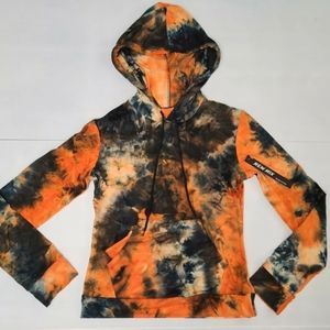 Women's hoodie set orange and blue